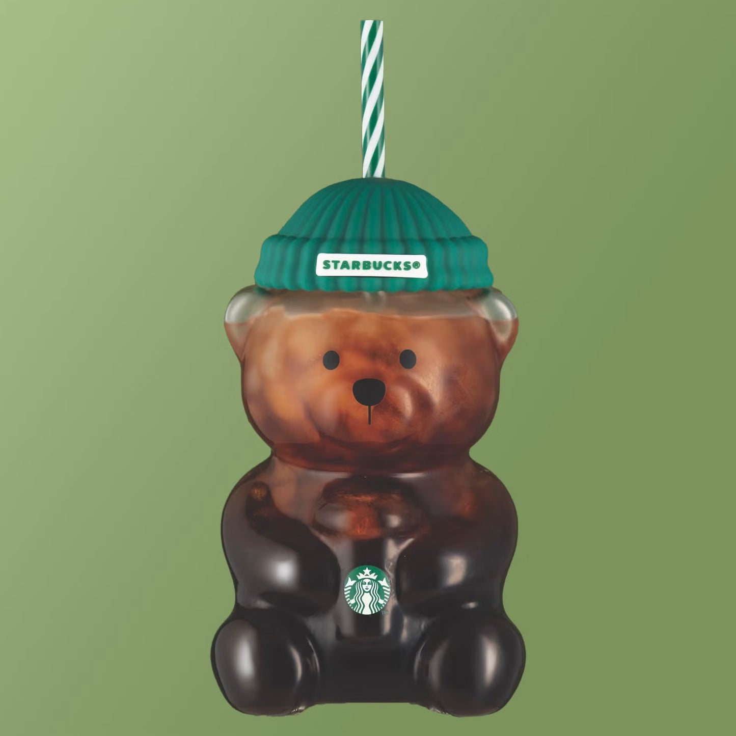 Starbucks Bear Bearista Glass Tumbler Cup (Same Day Shipping)