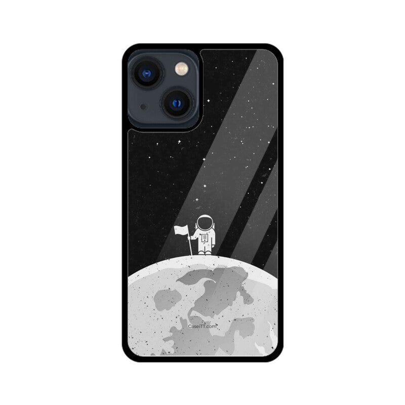 Moon In Space Glass Phone Case