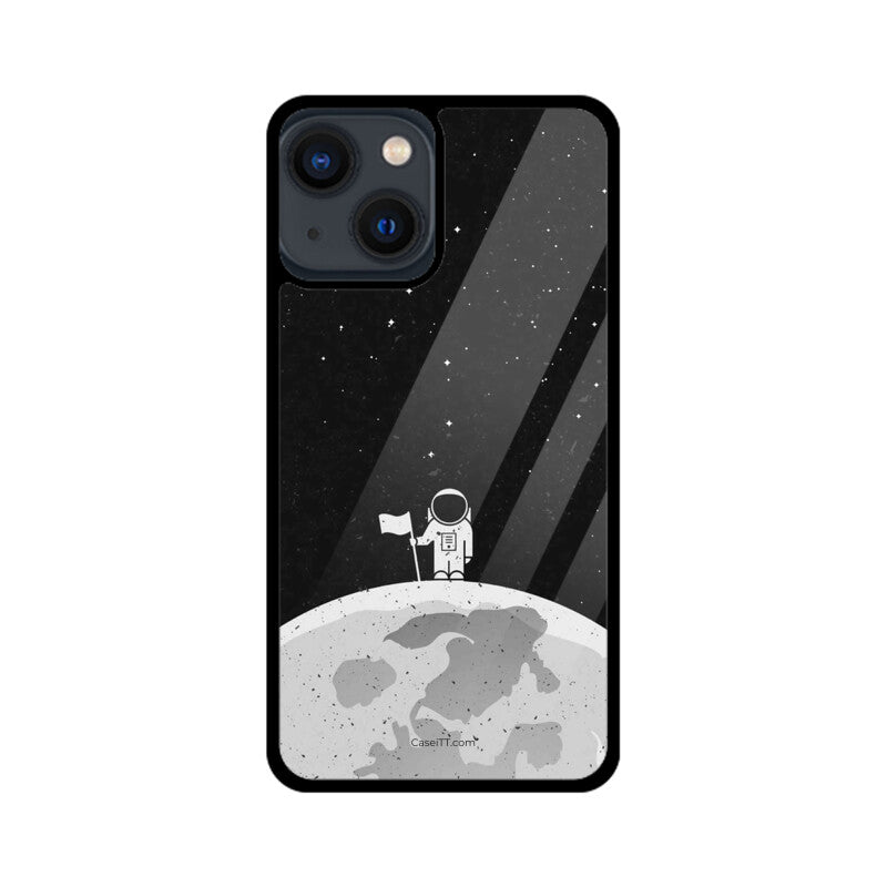 Moon In Space Glass Phone Case