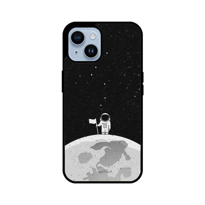 Moon In Space Glass Phone Case