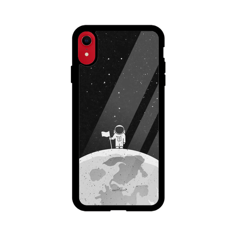 Moon In Space Glass Phone Case