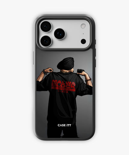 Sidhu Moosewala Malwa Block Glass Phone Case