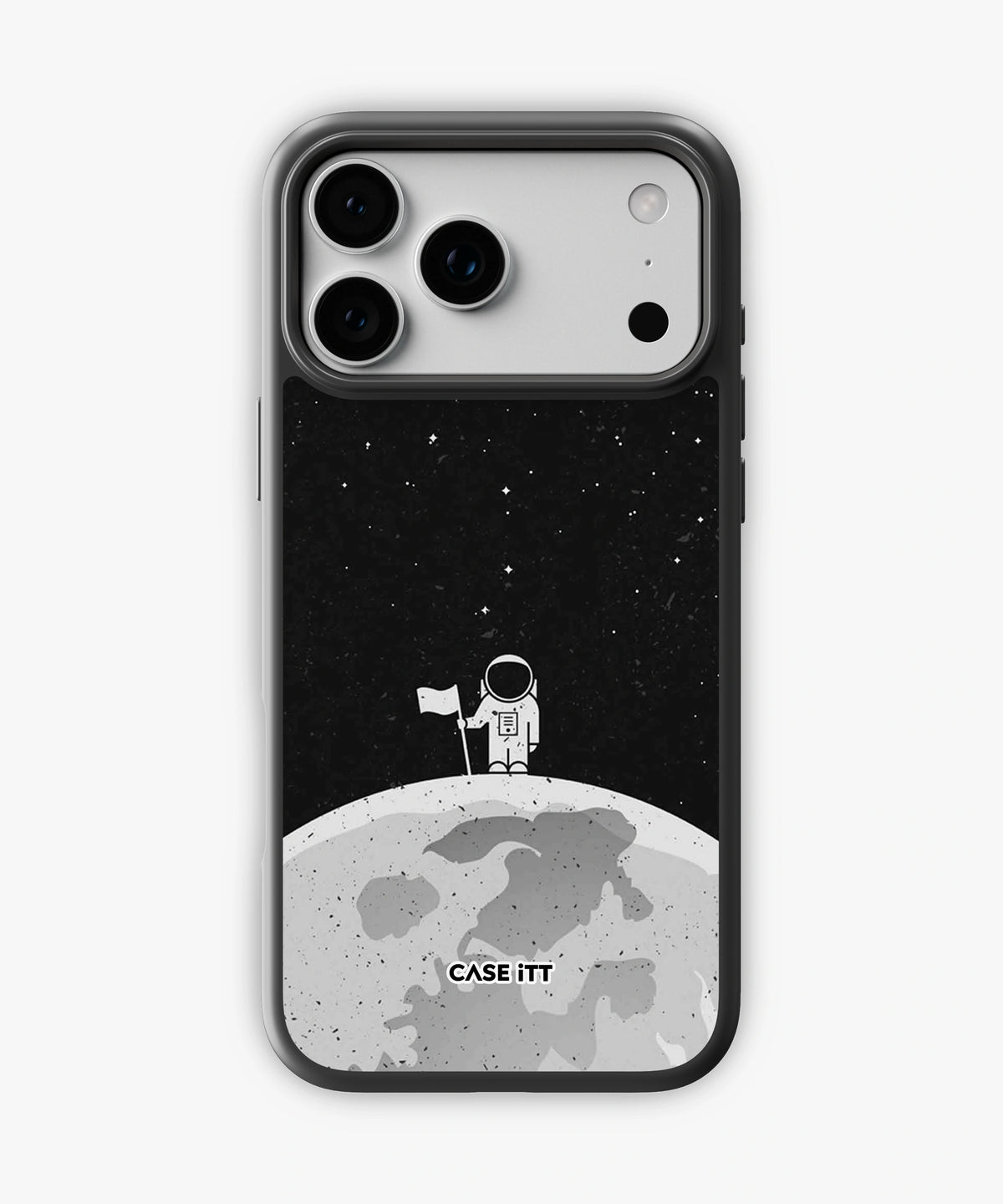 Moon In Space Glass Phone Case