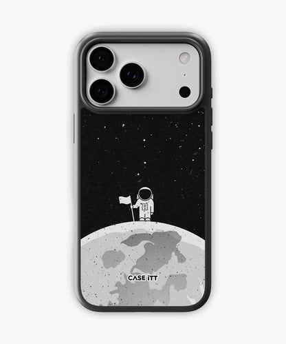 Moon In Space Glass Phone Case