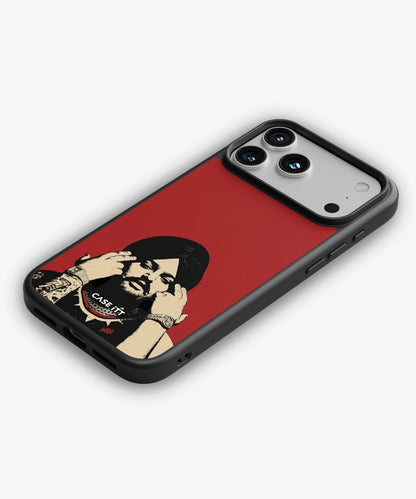 Red Sketch Art - Sidhu Moose Wala Phone Case - view 2
