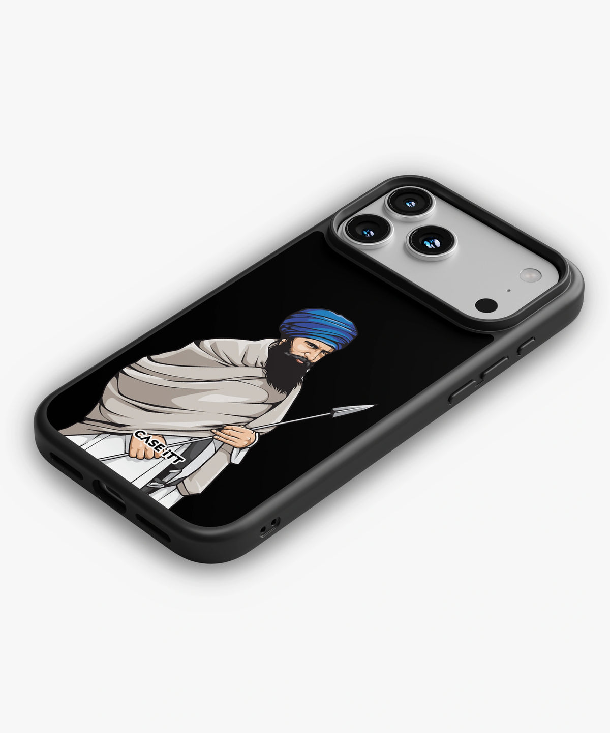 Sant Jarnail Singh Bhindranwale Phone Case (Black) - view 2