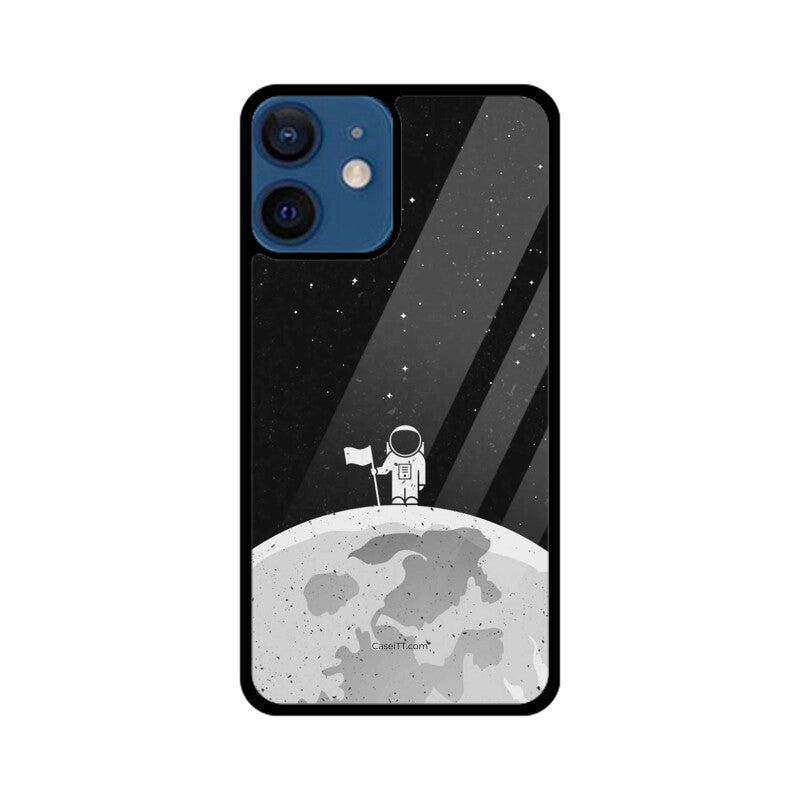 Moon In Space Glass Phone Case